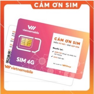 Sim 4G VNMB không giới hạn DATA gói cước cảm ơn 30k/tháng