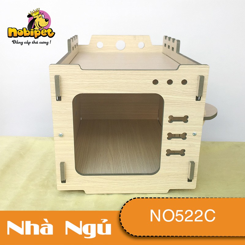 Nhà Mèo Tivi Mini Gỗ Sáng Cho Dòng Mèo Nhỏ và Trung dành cho các bé dưới 5 kg