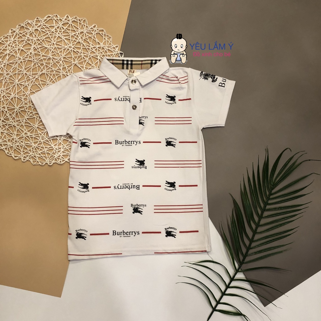Áo Polo Kẻ Ngang YLAMY Cho Bé Trai 5 Đến 10 Tuổi