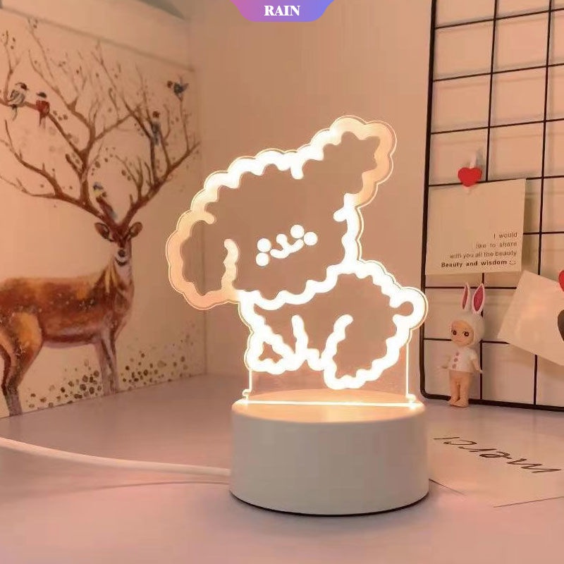 Đèn Ngủ LED 3D Hình Sanrio Cinnamoroll Melody Kuromi Làm Quà Tặng Sinh Nhật