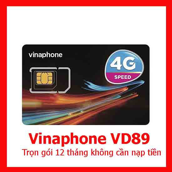 Sim 4G Vinaphone VD89 12T Tặng 2GB/ngày trọn gói 1 năm cần không nạp tiền