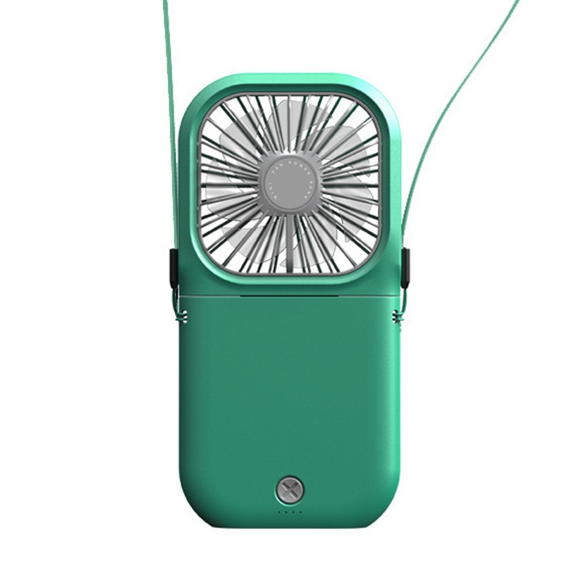 Quạt Đeo Cổ Mini Sạc USB 3000mAh 2 Pin Tiện Dụng