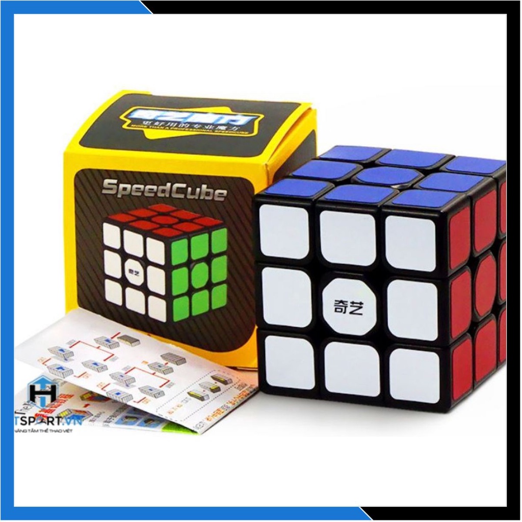 RuBik 3x3, Rubik 3 Tầng Khối Lập Phương WiYi Cube Viền Đen, Đồ Chơi Phát Triễn Trí Tuệ Cao Cấp