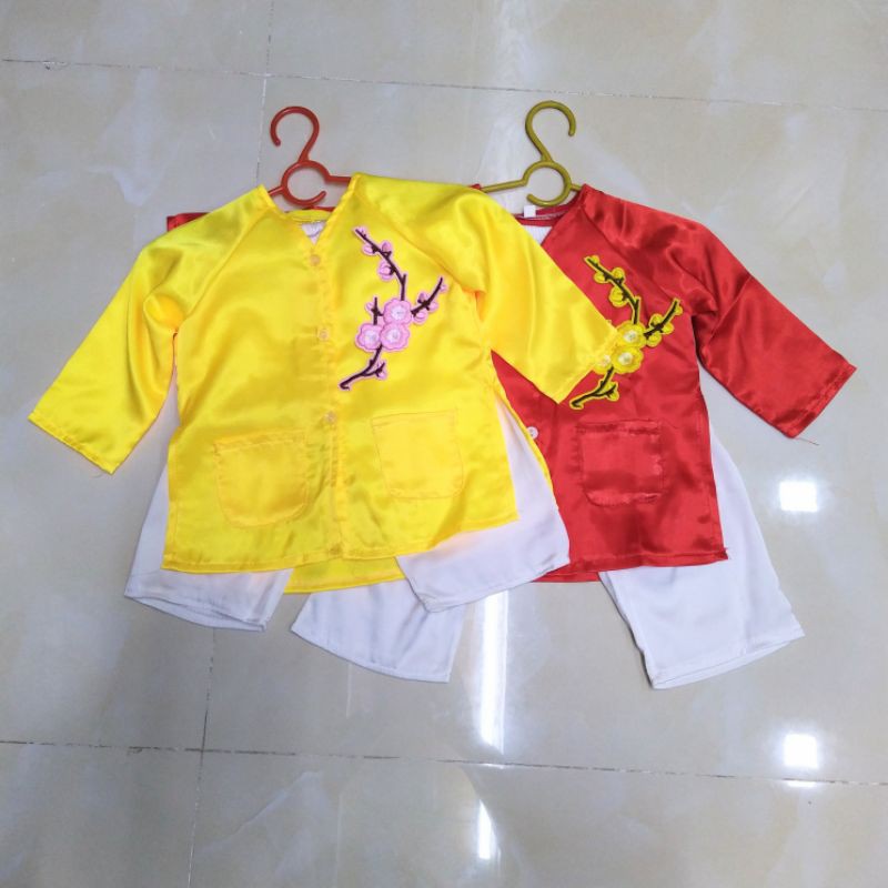 Bà Ba Bé Gái - Mẫu Hoa Mai/Đào