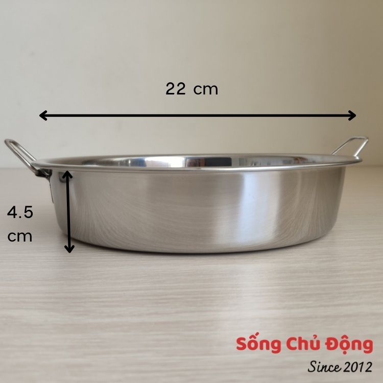 Mua Khay inox tròn đựng thức ăn hoặc khuôn inox làm bánh bông lan bơ ...