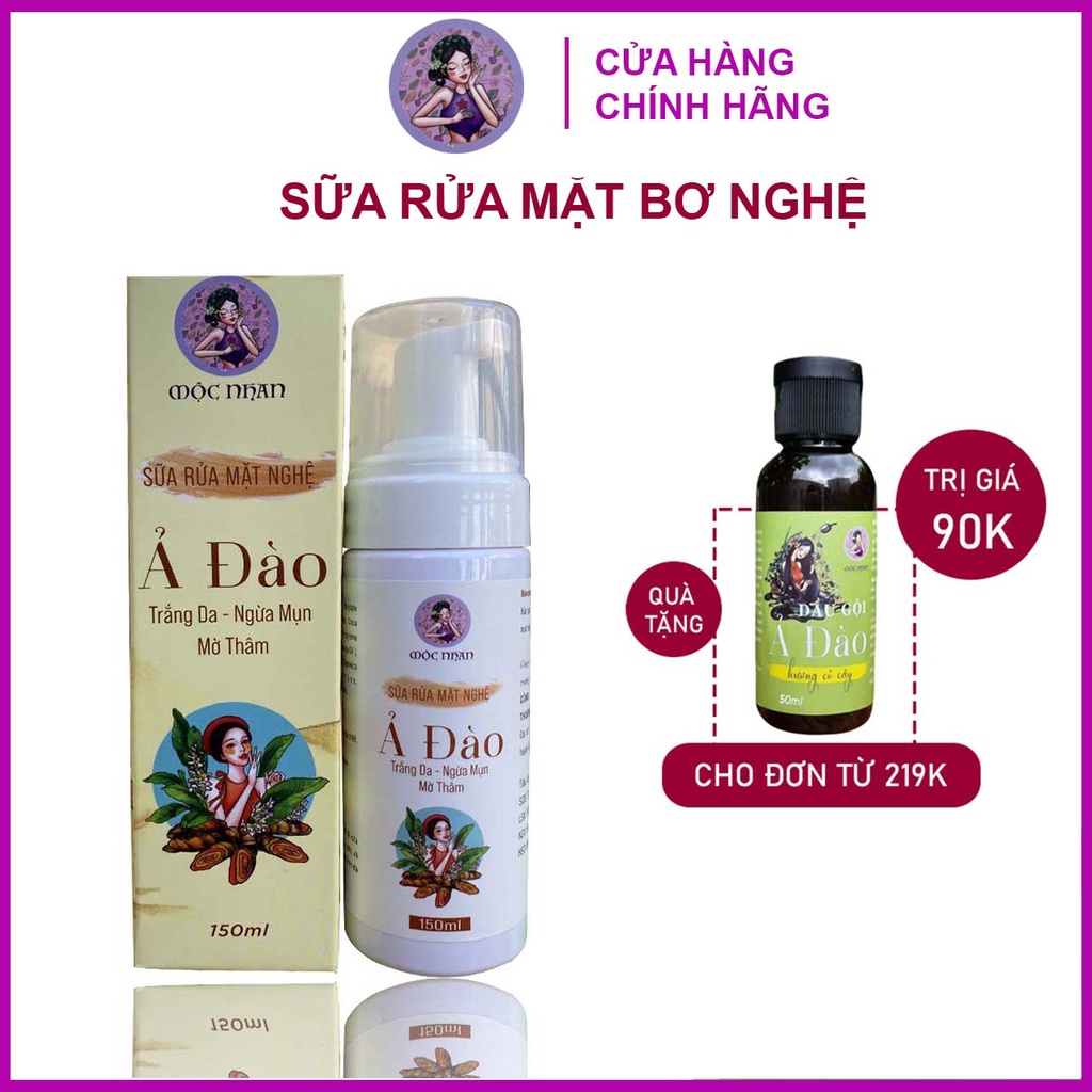 Sữa Rửa Mặt Bơ Nghệ Handmade, Trắng Da, Mờ Thâm Hết Nám, Mộc Nhan Natural