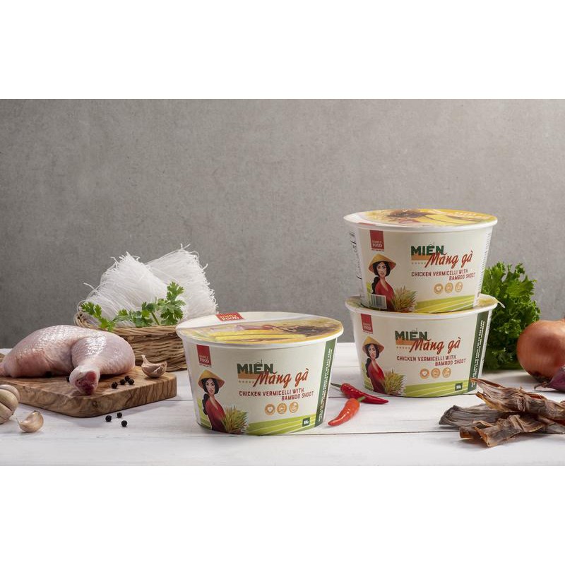 Miến tô ăn liền  - Miến cua tô & miến gà tô - Vermicelli Glass Instant Noodle Bowls