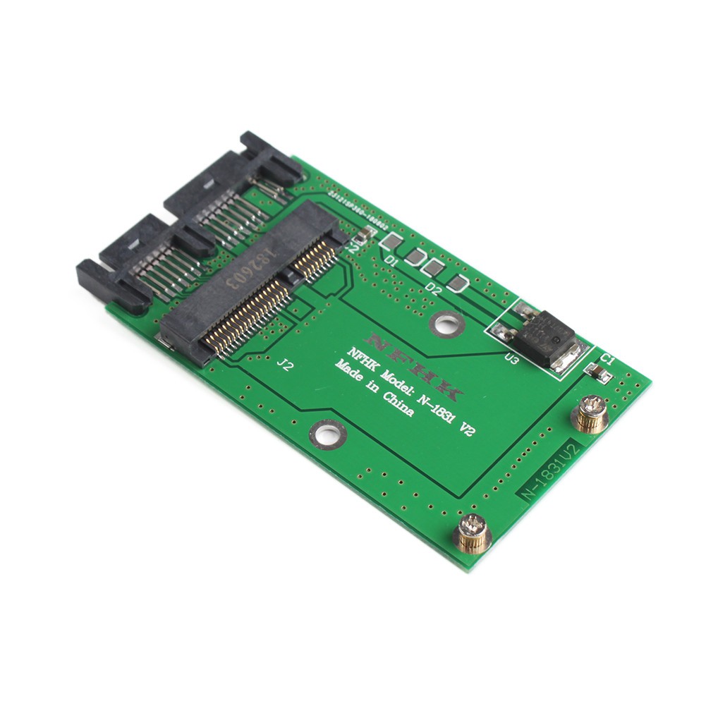 Card chuyển đổi DG Mini PCIe PCI-e mSATA 3x5cm SSD sang 1.8" Micro SATA