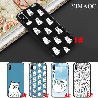 Ốp điện thoại dẻo họa tiết chú mèo ripndip dễ thương cho IPHONE XS MAX XR X 11 PRO 7 8 6 6S PLUS 214A