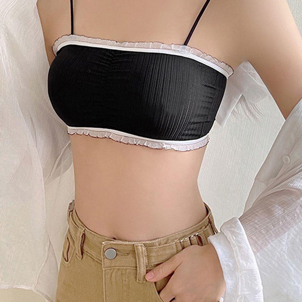 Áo Ngực Cotton Ba Nút Không Đường May Hở Lưng Thời Trang Cho Nữ