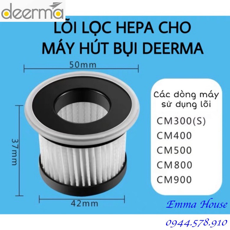[Chính Hãng] Hộp đựng bụi và Lõi lọc Hepa cho máy hút bụi diệt khuẩn Deerma CM800, CM300(S), CM400, CM500, CM900