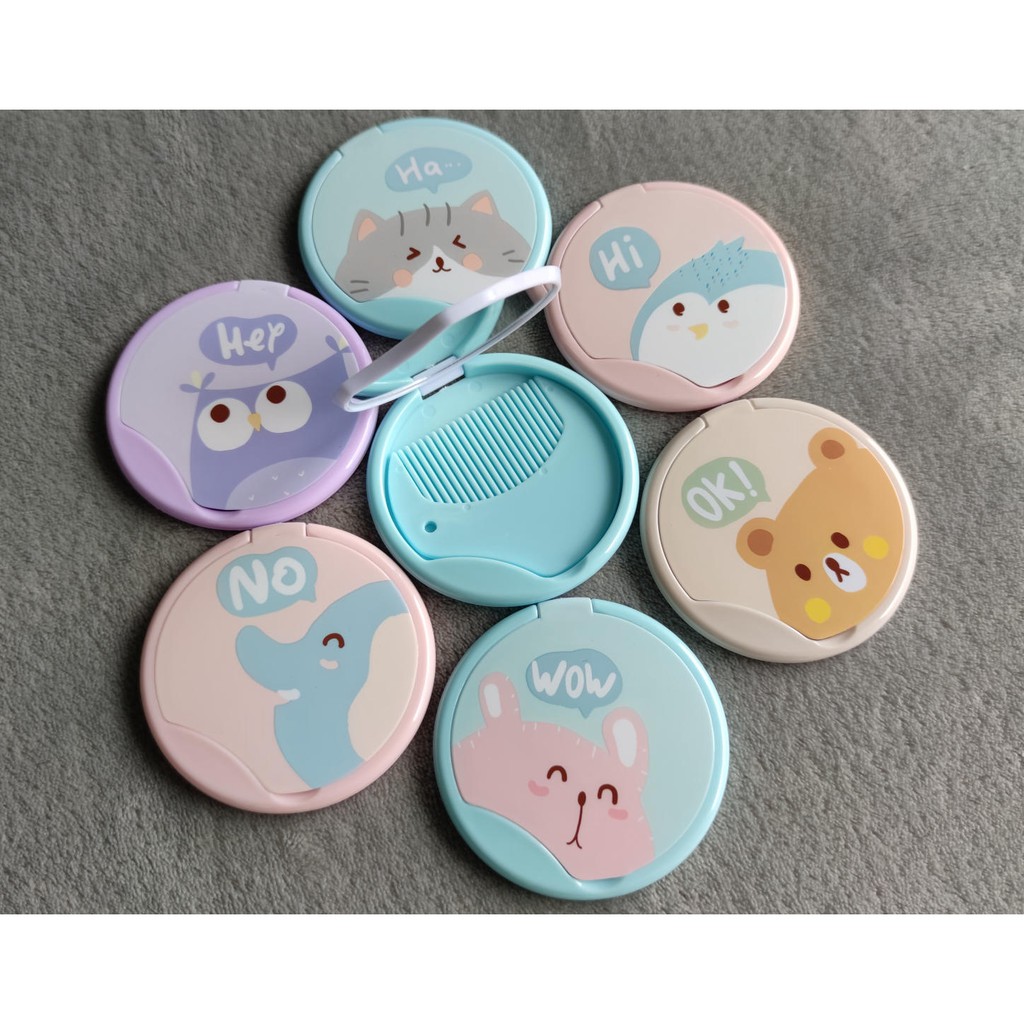 Bộ Gương Lược Cầm Tay Dễ Thương Nhiều Mẫu Đa Dạng