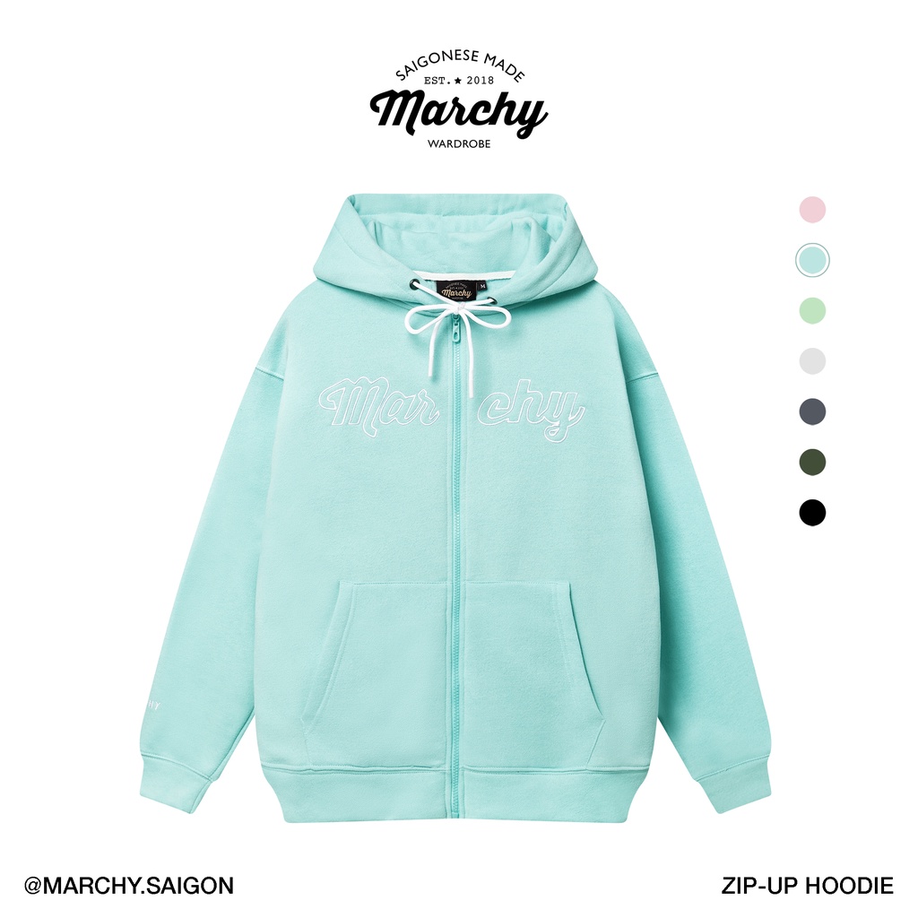 MARCHY - Zip-up Hoodie - Áo khoác dây kéo NoBrandFelt