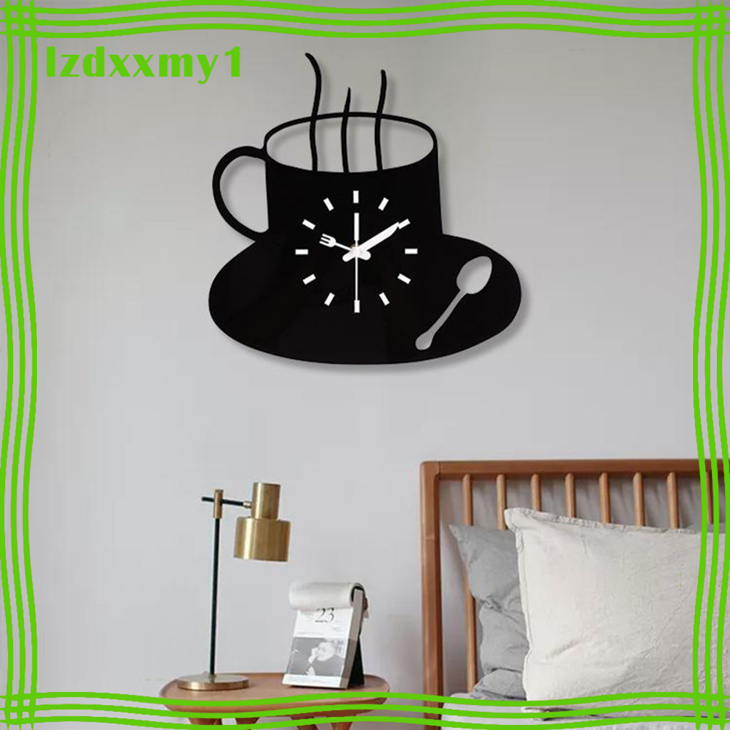 Kiddy Creative 12\'\' Wall Clock Mute Decorative Wall Clocks Cafe No-Ticking Watch