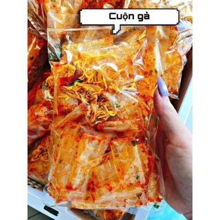 Bánh tráng tôm hành khô gà - bánh tráng cuộn