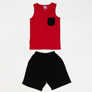 Bộ quần áo sát nách túi ngực bé trai k's closet k283eis tm