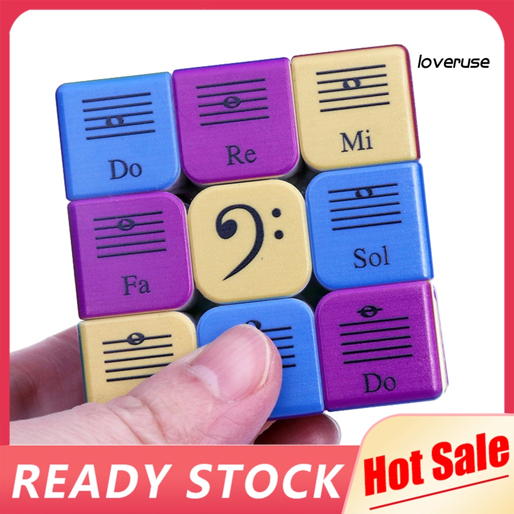 Musical Note Print Third-Order Rubik Puzzle Cube Children Educational Toys Gifts /YZWJ/