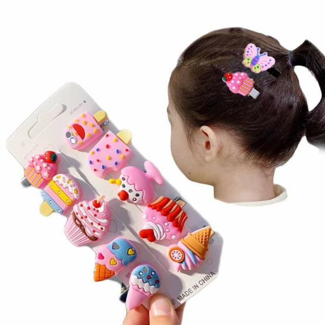 KẸP TÓC CẦU VỒNG PONY sét 3vi/10pcs