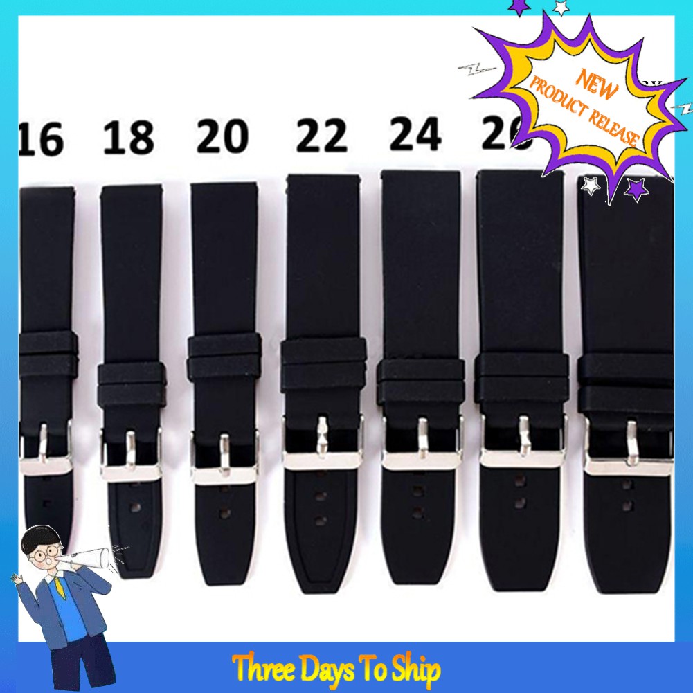 Dây Đeo Thay Thế Chất Liệu Silicon Chống Thấm Nước Cho Đồng Hồ Thông Minh 16mm - 28mm