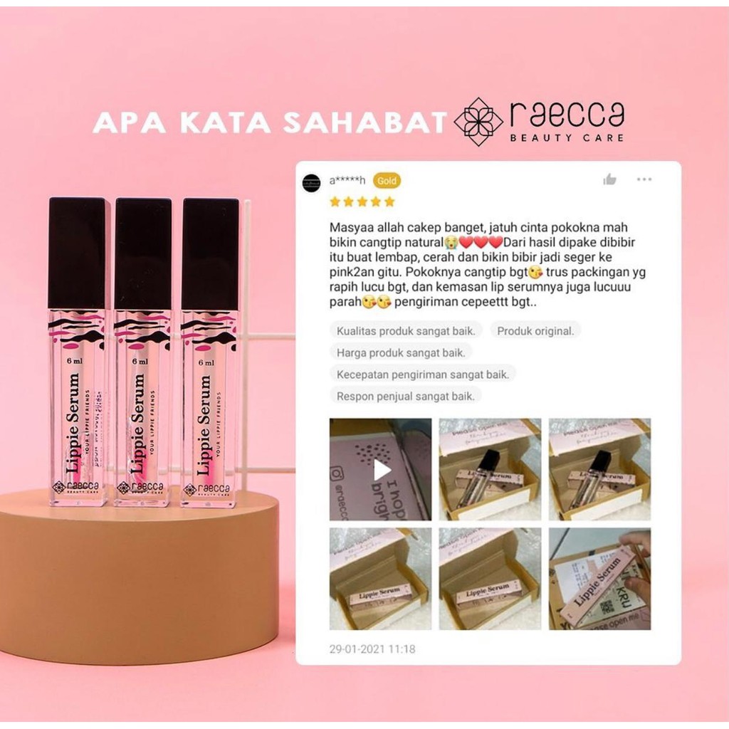 (hàng Mới Về) Serum Dưỡng Môi Lippie By Raeca Màu Hồng Tự Nhiên | BigBuy360 - bigbuy360.vn