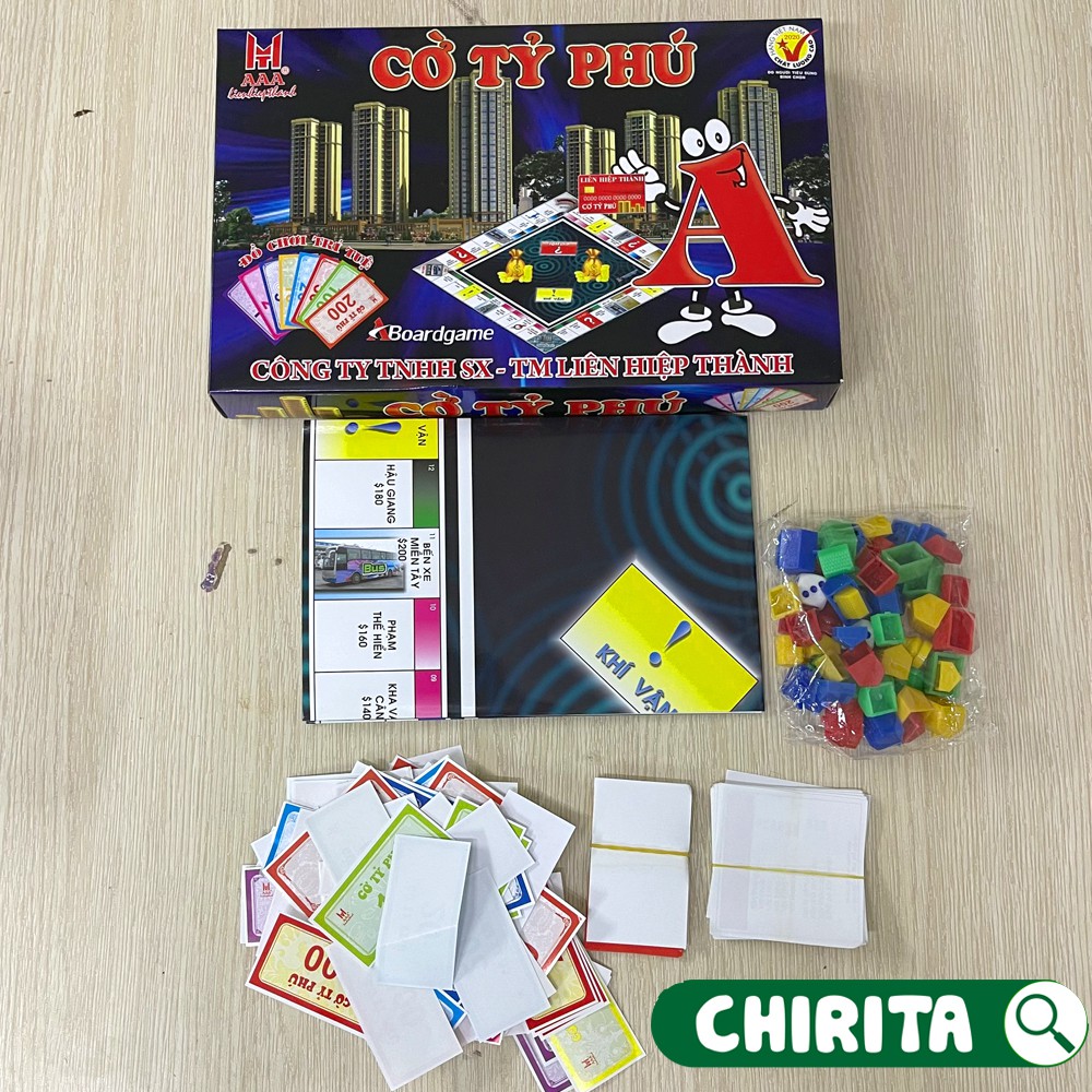 Bộ Cờ Tỷ Phú Liên Hiệp Thành CAO CẤP - Boardgame, Đồ Chơi Trẻ Em CHIRITA