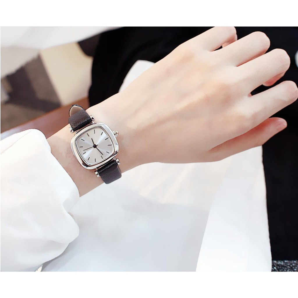 ĐỒNG HỒ NỮ DÂY DA HAZO D190 MẶT VUÔNG THỜI TRANG CỰC ĐẸP | BigBuy360 - bigbuy360.vn