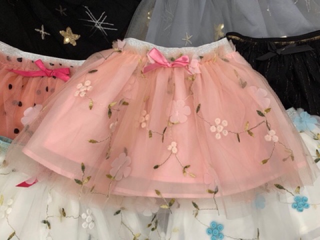 Chân Váy Ren Voan Bé Gái Xuất Dư