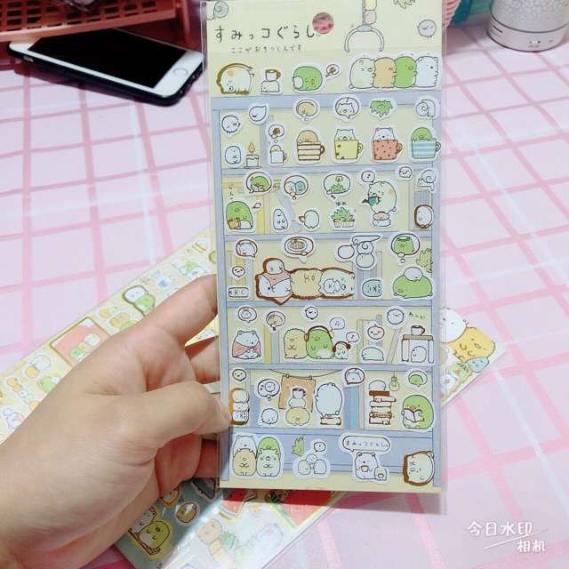 Sticker pilu Nhãn Dán Washi tape thú cưng tờ to hình chữ nhật ST23