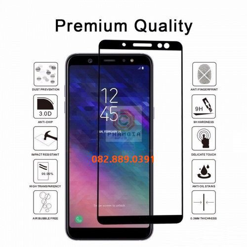 Kính cường lực SAMSUNG J6 2018 / A6 2018 FULL KEO FULL MÀN HÌNH CAO CẤP
