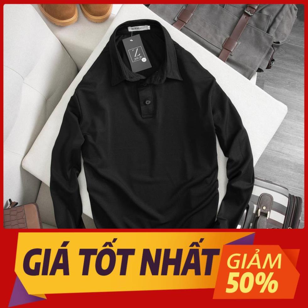 ĐẲNG CẤP TT Áo thun nam có cổ dài tay POLO Basic nhiều màu, áo phông nam dài tay Đức Sport & ! " * Đẹp