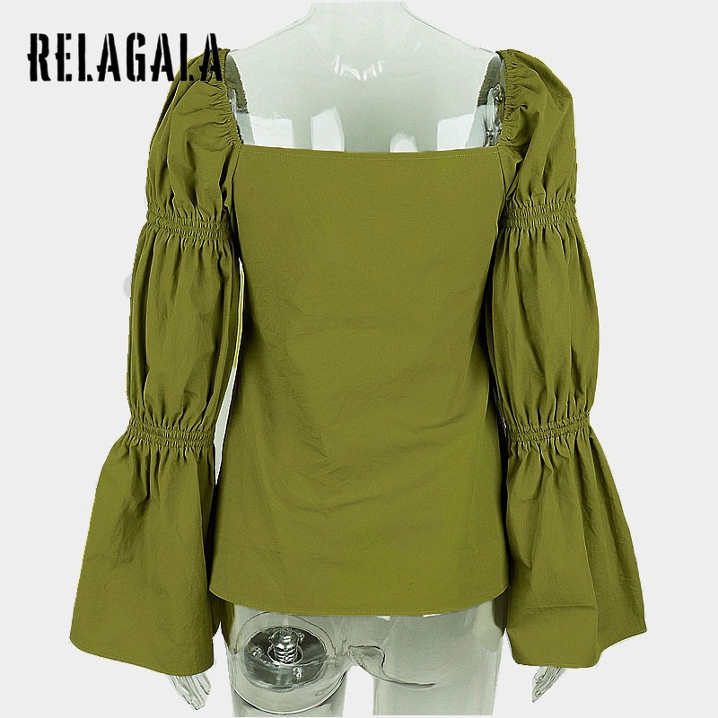 Áo thun trễ vai tay loe xếp ly thời trang ngọt ngào cho nữ | BigBuy360 - bigbuy360.vn