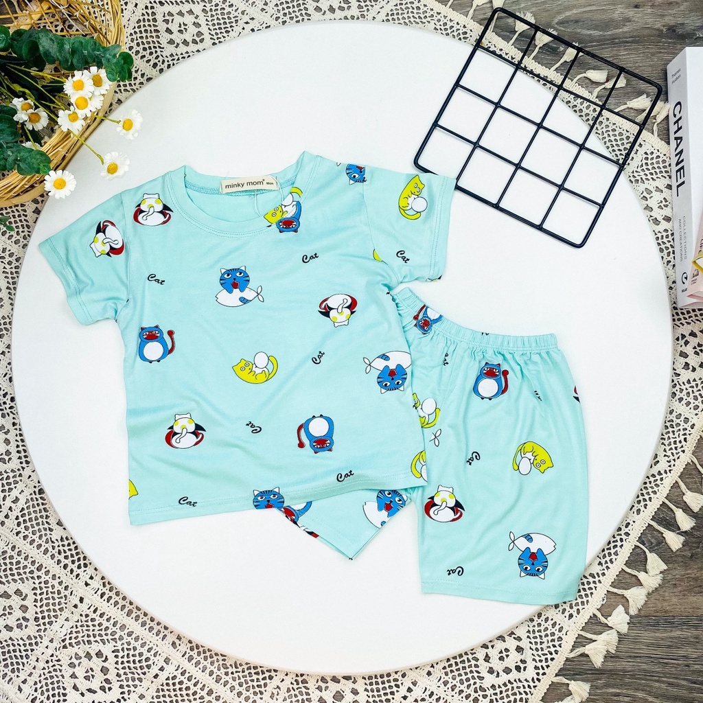 Đồ bộ MINKY MOM size đại cho bé trai bé gái cộc thun, quần áo trẻ em monky mom mặc nhà cho bé 1 2 3 4 5 6 7 8 tuổi BC032