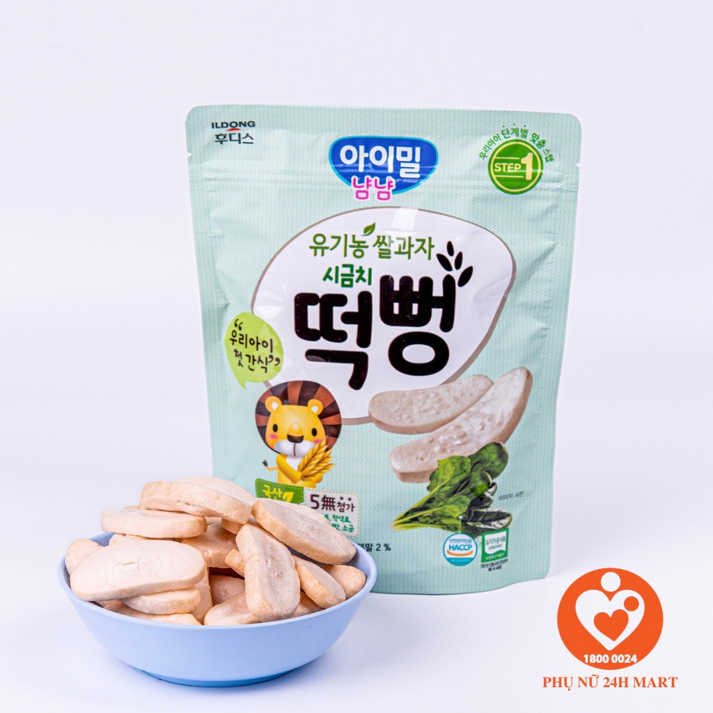 Bánh Gạo ILDONG hữu cơ 30g cho bé ăn dặm 6m+ [ DATE T8/2022]