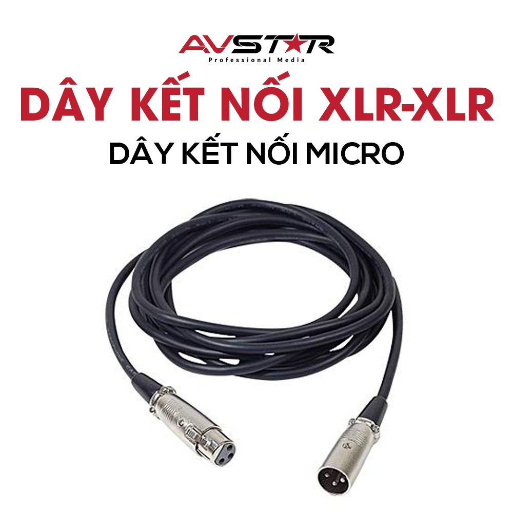 Dây Mic Thu Âm Canon 2 Đầu XLR-XLR Kết Nối Mic với Nguồn 48V, Truyền Tín Hiệu Ổn Định, Chắc Chắn, Bảo Hành 6 Tháng