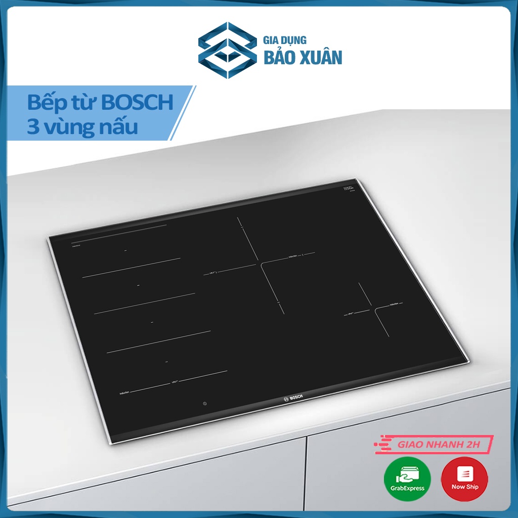Bếp từ Bosch PXE875DC1E - Bếp từ âm 2 vùng nấu, 1 vùng đa điểm