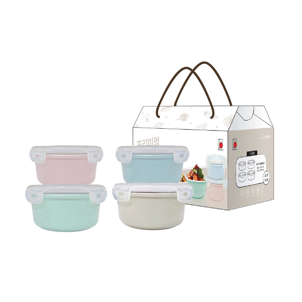 Hộp Đựng Cơm Gốm Sứ Donghwa Cao Cấp Nắp Nhựa Loại 400ml | BigBuy360 - bigbuy360.vn