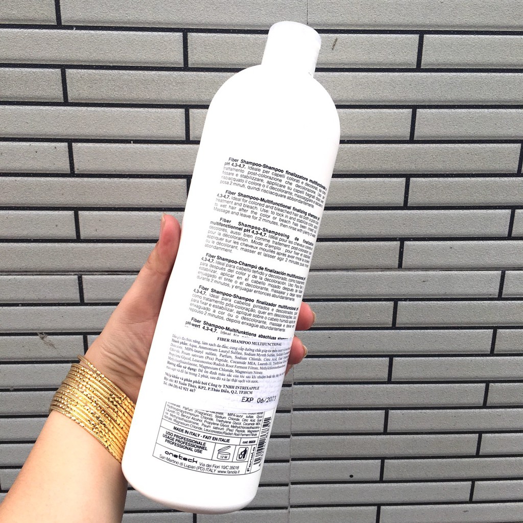 COMBO GỘI VÀ HẤP DẦU DƯỠNG TÓC CHUYÊN SÂU FANOLA FIBERFIX 1000ML X 2