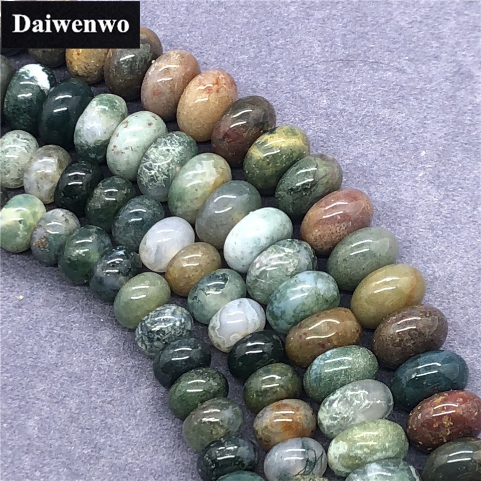 India Agate Spacer Bead 4*6.5 4*8mm Natural Loose Stone DIY Bracelet Accessories