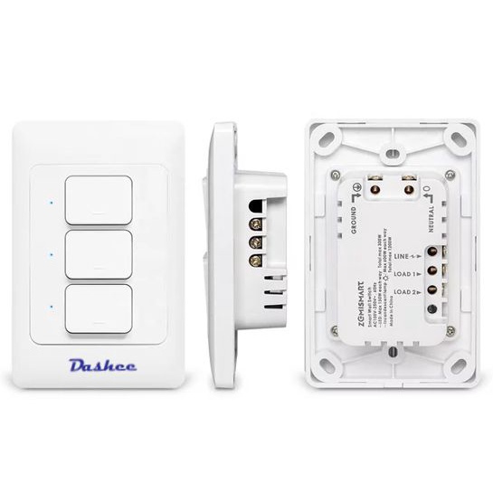 Công tắc thông minh, dạng cơ, 3 gang, smarthome, zigbee 3.0, nhà thông minh, công tắc đèn