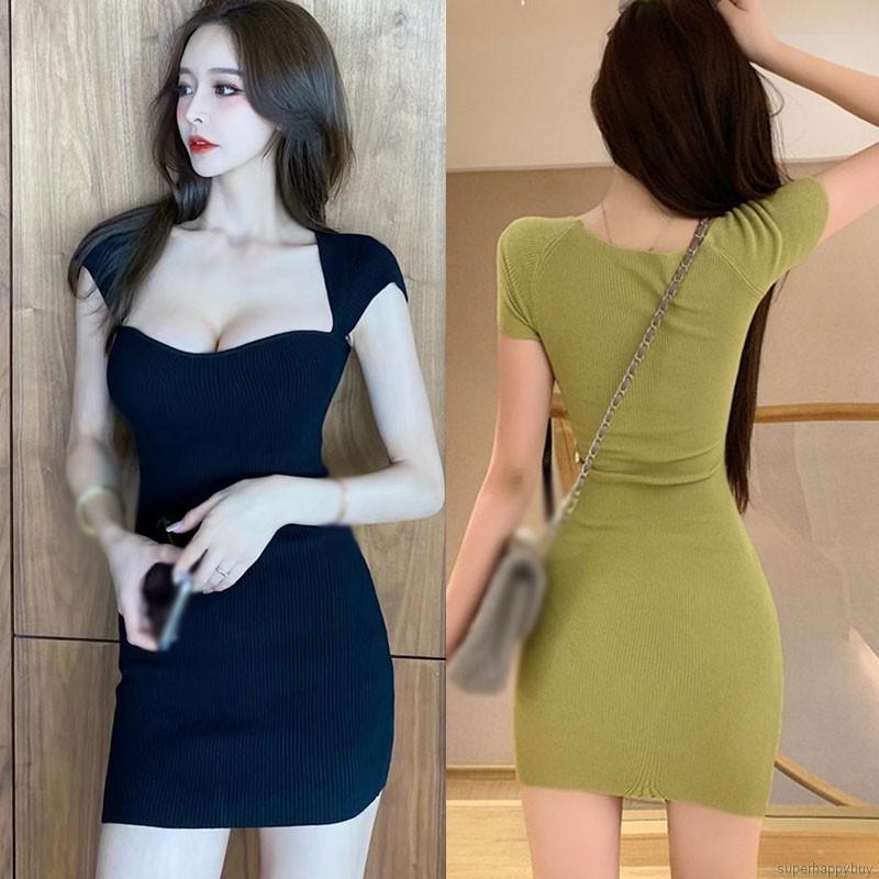 Đầm Ôm Dáng Tay Ngắn Thiết Kế Ôm Sát Gợi Cảm