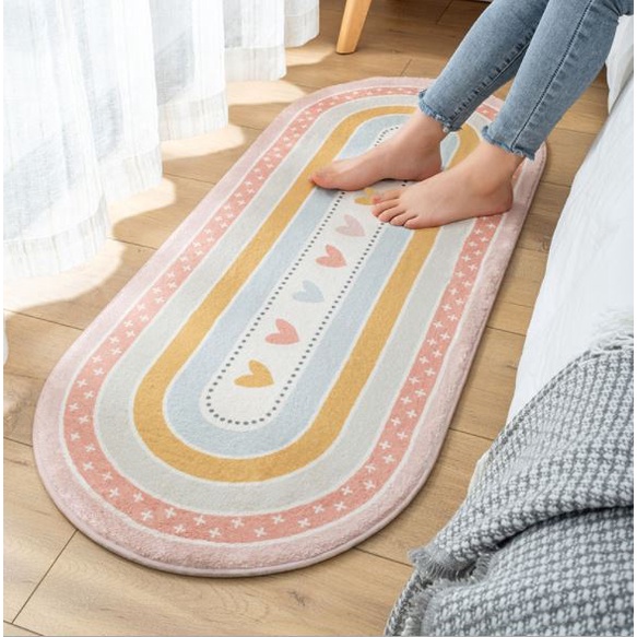 Thảm đôi (lau) chùi chân cỡ lớn 50x120cm, bằng sợi len đặt cửa ra vào, đặt chân giường cao cấp
