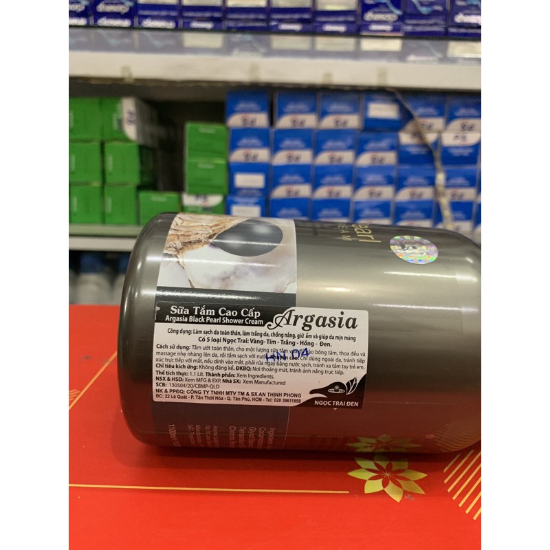 Sữa tắm tinh chất ngọc trai đen Argasia Black Pearl Shower Cream 1100m(Mầu đen) | BigBuy360 - bigbuy360.vn