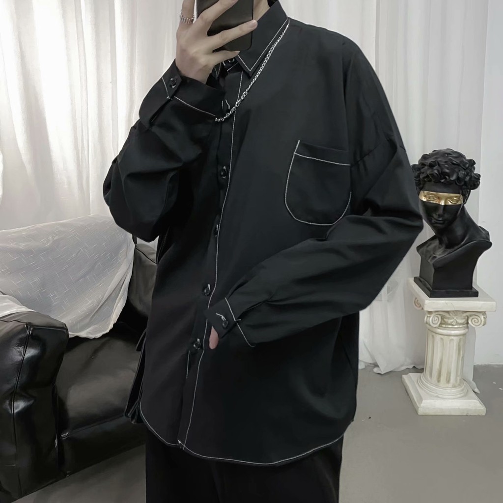 Fashion Plaid Long Sleeve Shirt For Men