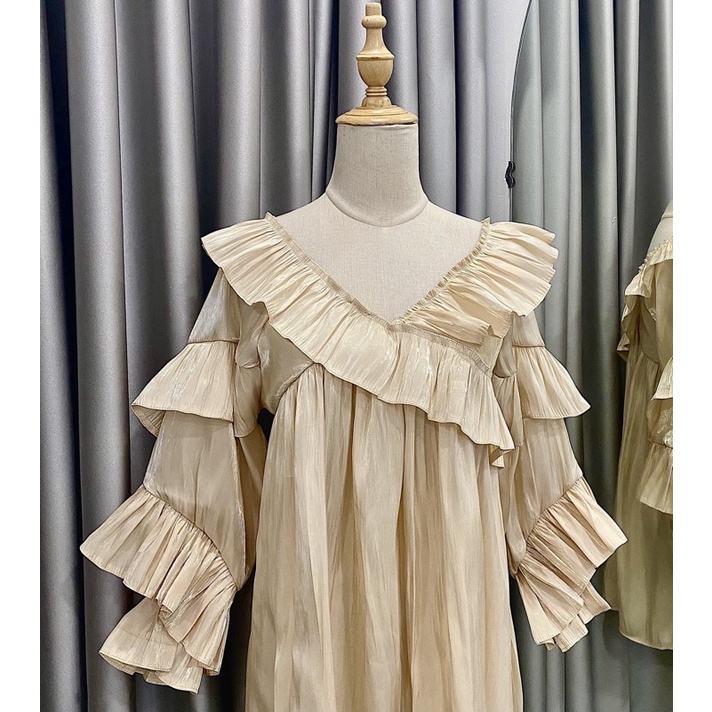 ĐẦM KIỂU BETTA DRESS tay phồng thiết kế bánh bèo sang chảnh thoải mái form suông chuẩn dễ mặc chất vải organza