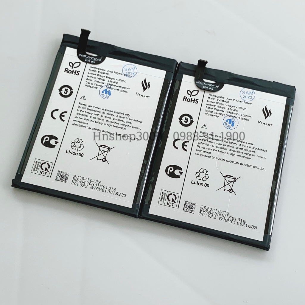 Pin Vsmart Joy3/ Live 4 BVSM-430 Dung Lượng 5000mAh Zin Chính Hãng - Bảo Hành 6 Tháng