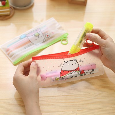 Hộp bút cô gái  hoppang gấu thỏ dẹt nhỏ Hb157 bóp viết cute dễ thương