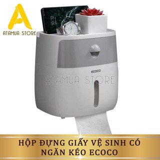 Hộp Đựng Giấy Vệ Sinh 2 Ngăn ECOCO Thông Minh Cao Cấp