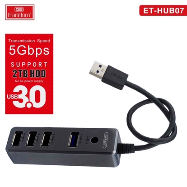 Bộ HUB chia cổng USB - Hãng Earldom HUB-07 -BH 6 THÁNG