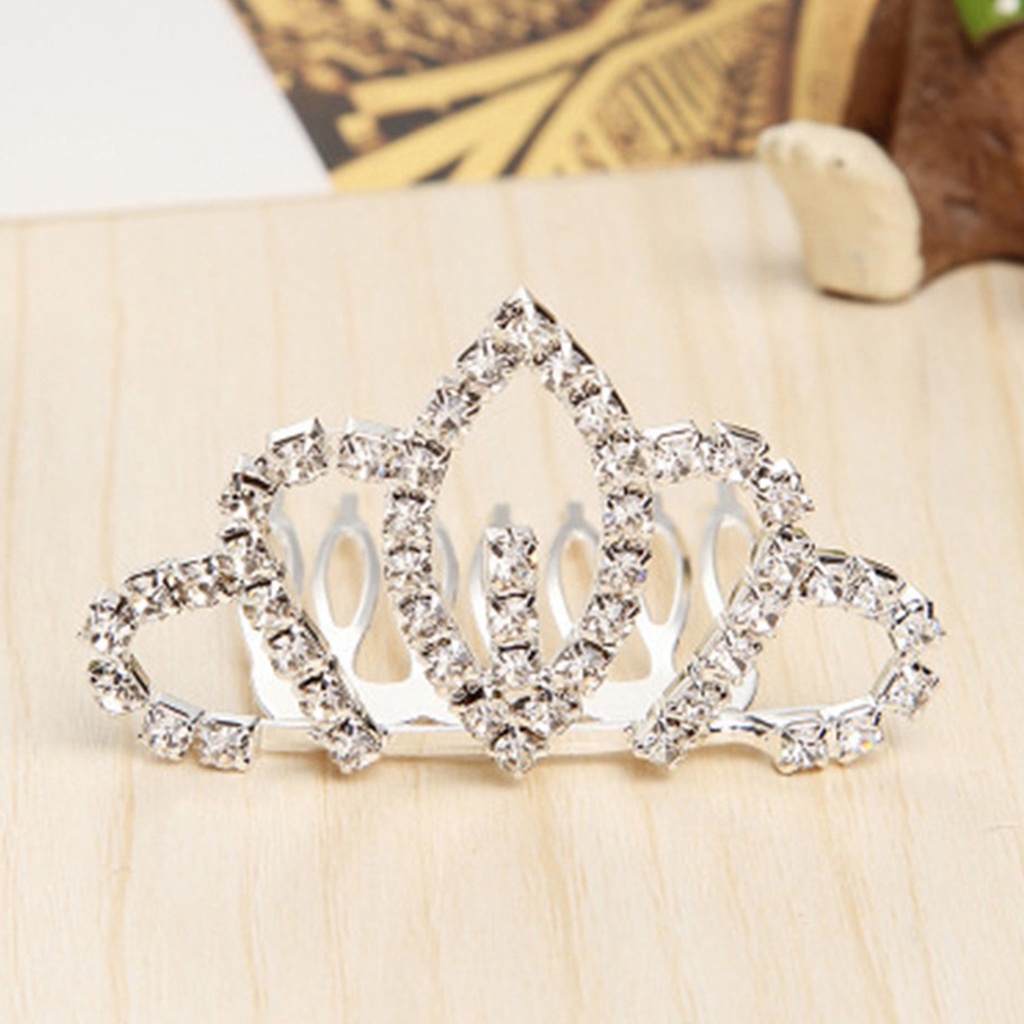 Kẹp tóc hình vương miện đính đá xinh xắn dành cho bé gái