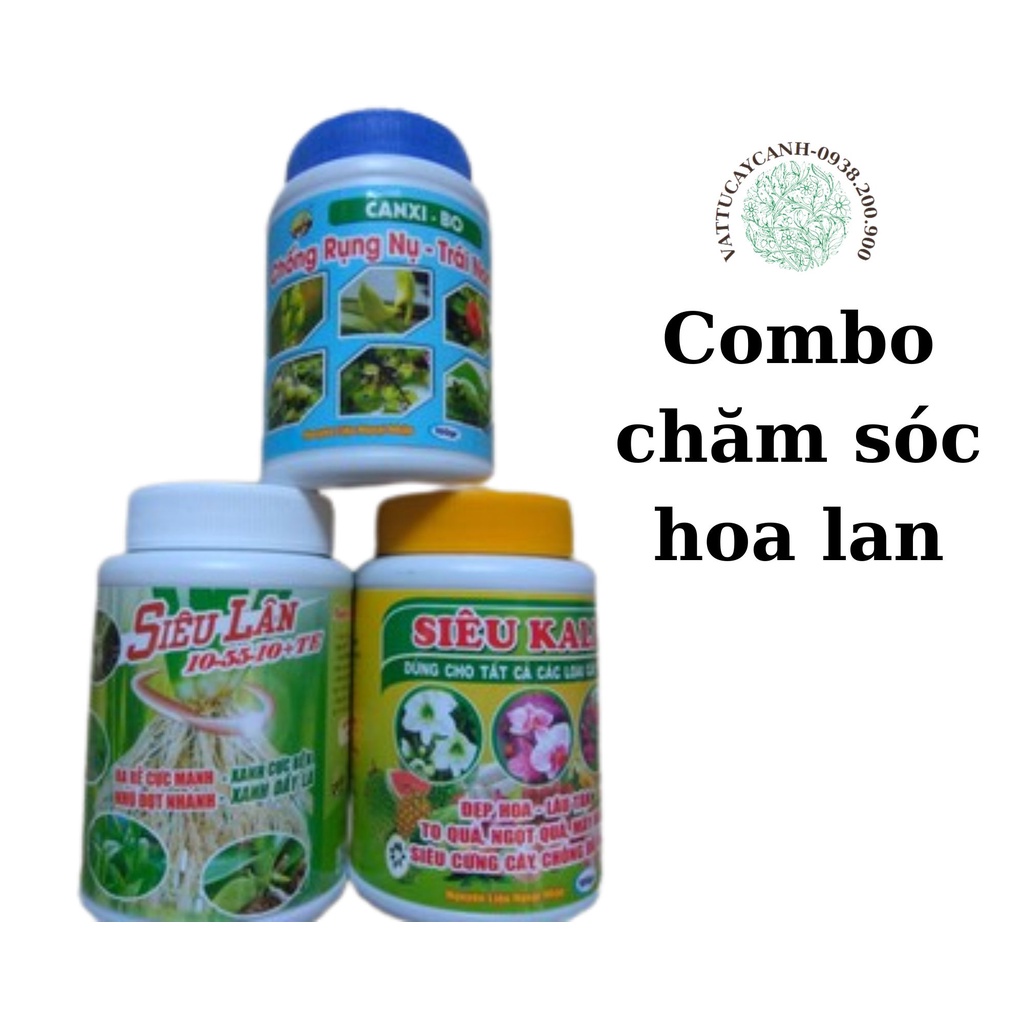 Combo chăm sóc hoa lan, cây cảnh ( Canxi bo-lân-kali) - bomax chai 100 gram